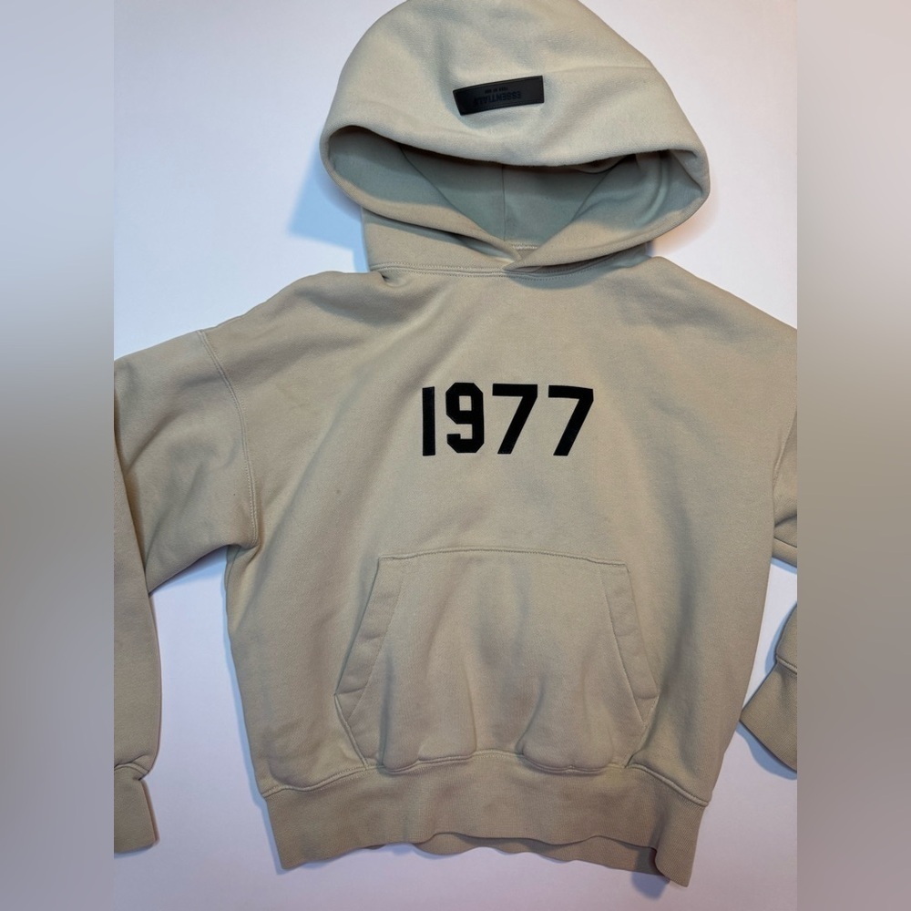 Fear of God Essentials Kids Hoodie 'Wheat' Size 8 - Picture 2 of 7